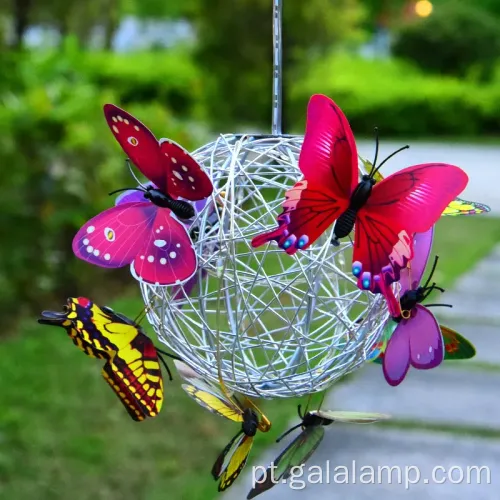 Luzes de cordas de borboleta movidas a solares encantadoras